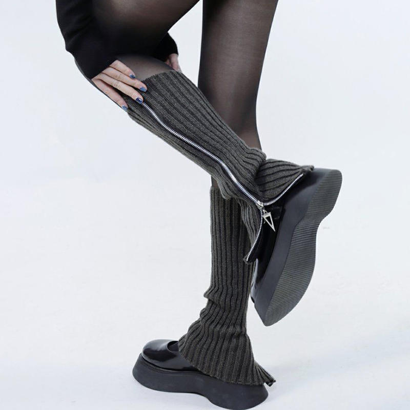 Women's Striped Leg Warmers Lolita Long Socks Knitted Leggings Japanese Sweets Winter Socks Kawaii Arm Ankle Warmers Y2k 1pair