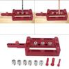 Woodworking 3-in-1 Dowel Hole Drilling Punching Locator Aluminum Alloy Tool