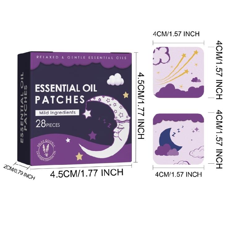 28 Pieces Comfortable Sleep Patches With Essential Oils Muscle Relaxation Patches For Quick Sleep And Stress Relief