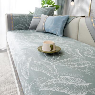 Ice Silk Sofa Cushion Summer Light Luxury Seat Cushion for Summer Cold Feeling Cool Pad Cover Towel Summer Style Sofa Cover