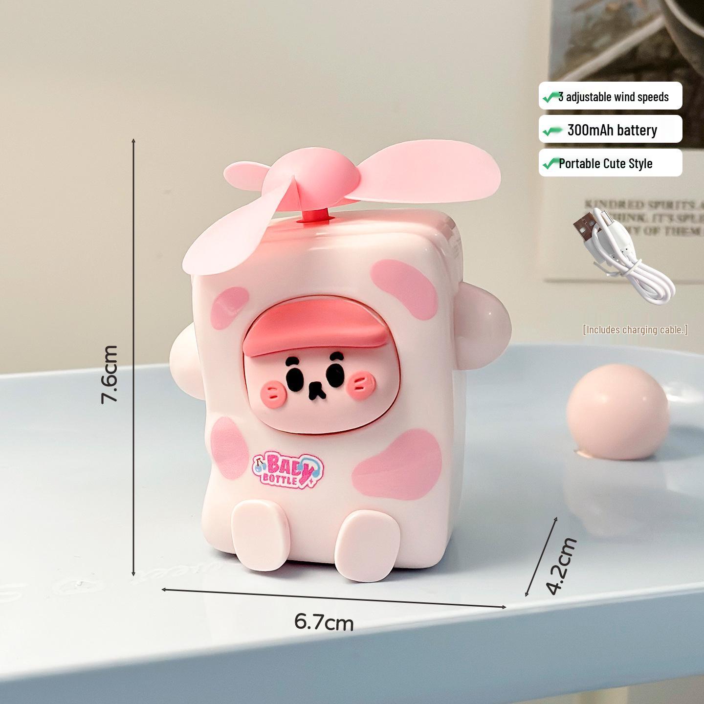 

Cheeky Cartoon Handheld Mini Fan - Safe Soft Airflow, Portable Summer Cooling for Kids See Picture