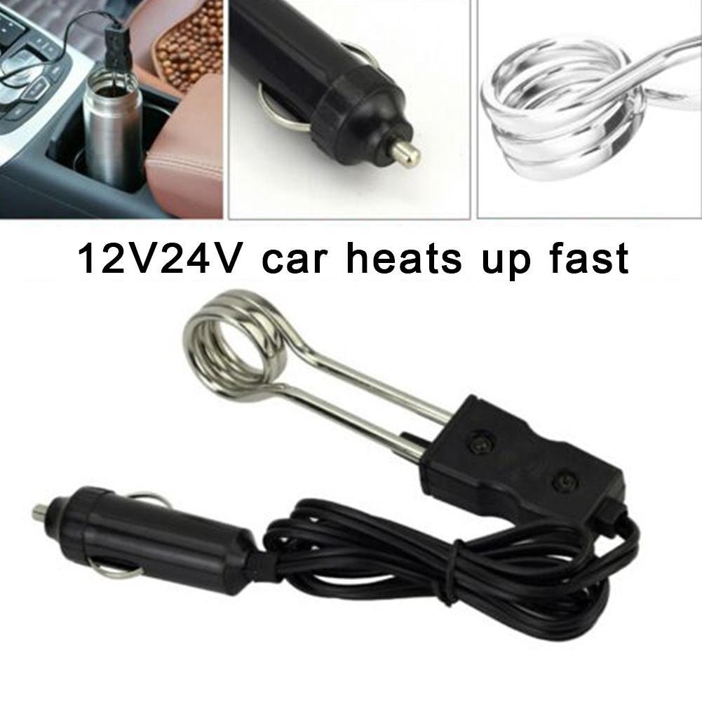 12V 24V Portable Electric Car Immersion Water Heater For Travel Camping Picnic Mini Boiler Hot Water Coffee Immersion Travel