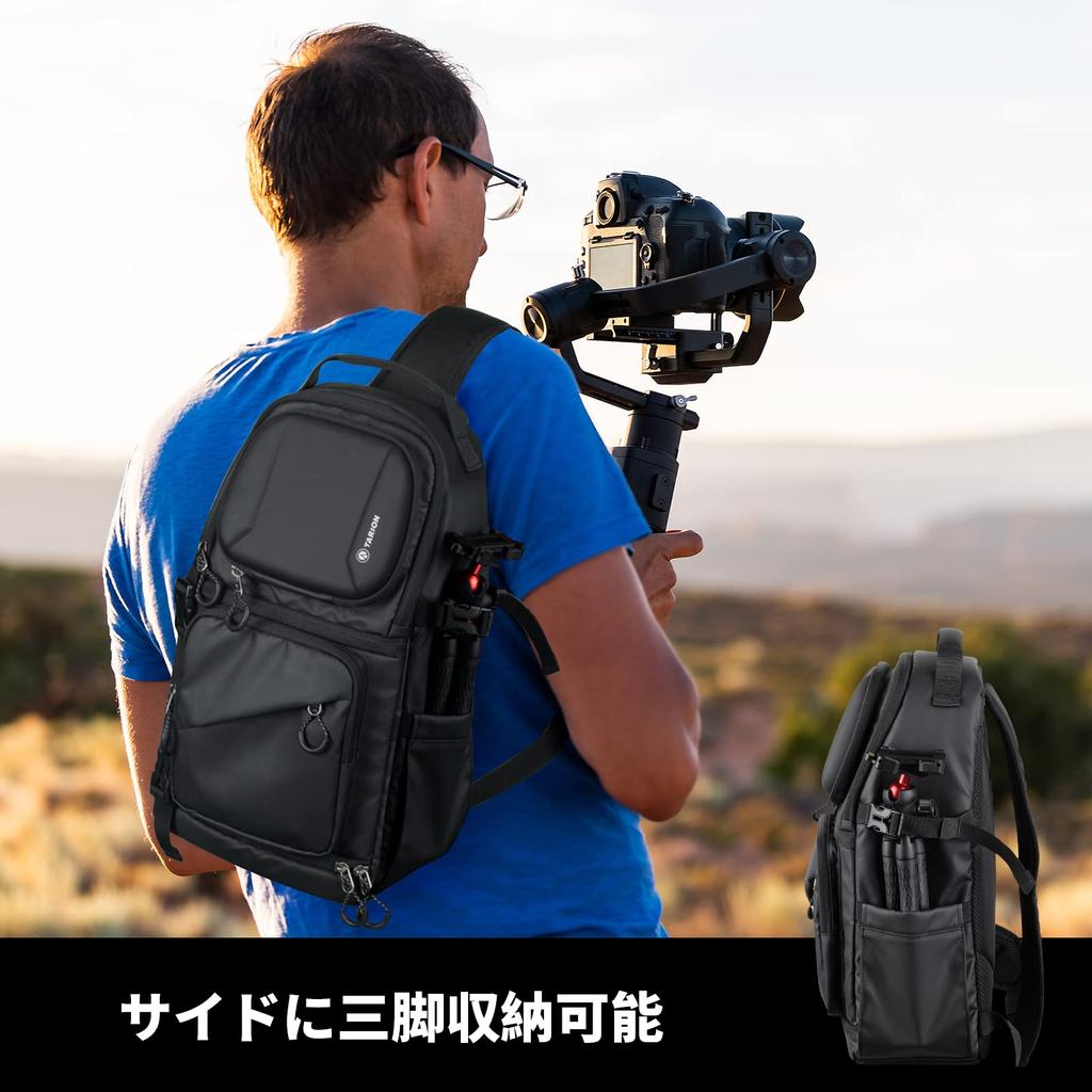 Bolso para Cámara TARION Bolso Bandolera Bolso para Dron Mochila Carcasa Dura Bolso de Hombro Repelente al Agua Acceso Lateral Apertura Completa Estuche para Cámara Bolso para Fotógrafo Para