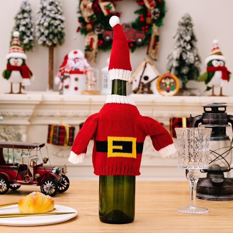 Charming Knitted Wine Bottle Sweater Outfit For Holiday Decor With Elegant Designs