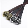 Men's Belt Lion Head Personality Fashion Casual Trend Belt Pure Cowhide Belt