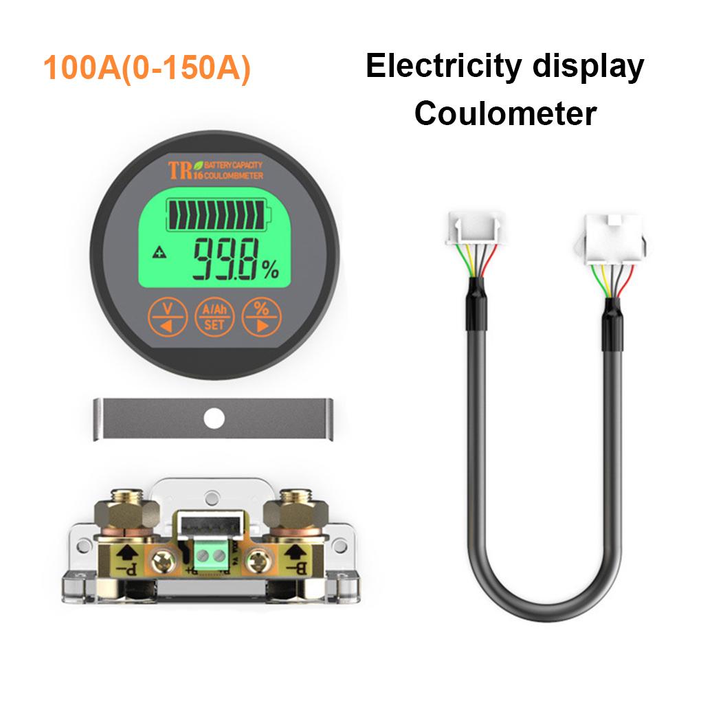 

ЖК-цифровой измеритель заряда батареи с базой для электрического велосипеда, скутера, вольтметр, кнопка управления, тип 3