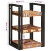 Nightstand in Brown and Black 38 x 33 x 58 cm Solid Reclaimed Wood