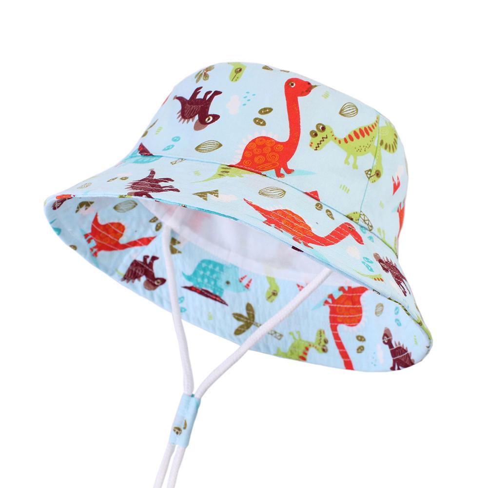 Boy Cute Dinosaur Pattern Summer Sun Protection Fisherman Hat Bucket Hat