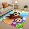 New Cartoon M-Masha And B-Bear Christmas Gift Living Room Non-Slip Area Rug Carpet For Bedroom Playroom Sofa,Home Decor Doormat