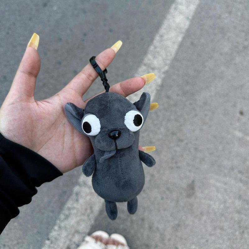 

Cute and Adorable Chihuahua Puppy Plush Pendant Ugly and Cute Creative Dog Plush Toy Backpack Abstract Plush Keychain Gift білий