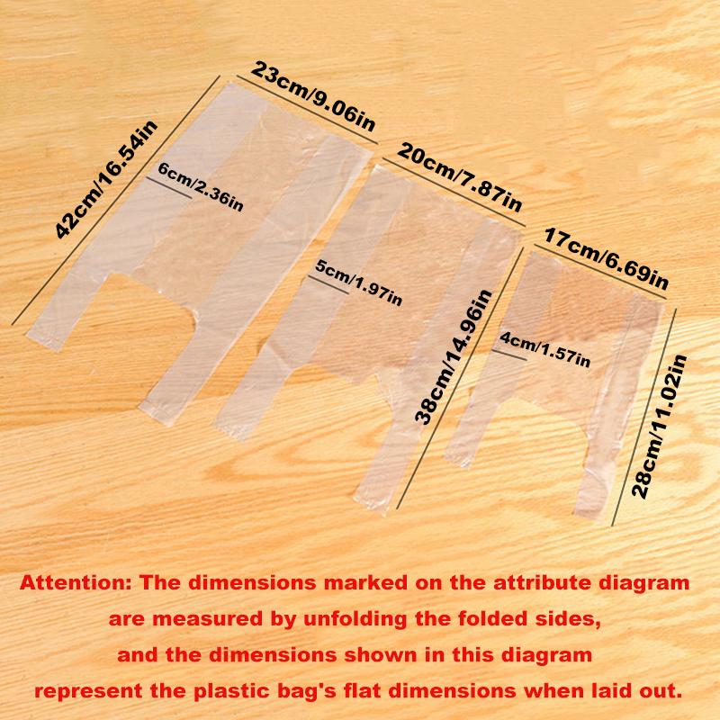 50/100 Pcs Transparent Roll Fresh-Keeping Plastic Bags Of Vacuum Food Saver Bag 3 Sizes Portable Food Storage Bags With Handle
