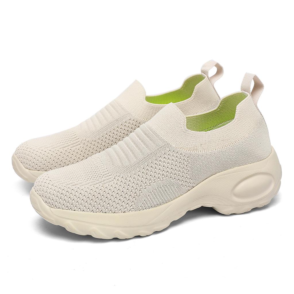Shallow Slip In Walking Shoes Ladies' Thick Soled Fashionable Casual Shoes Comfortable Walking Sports Shoes