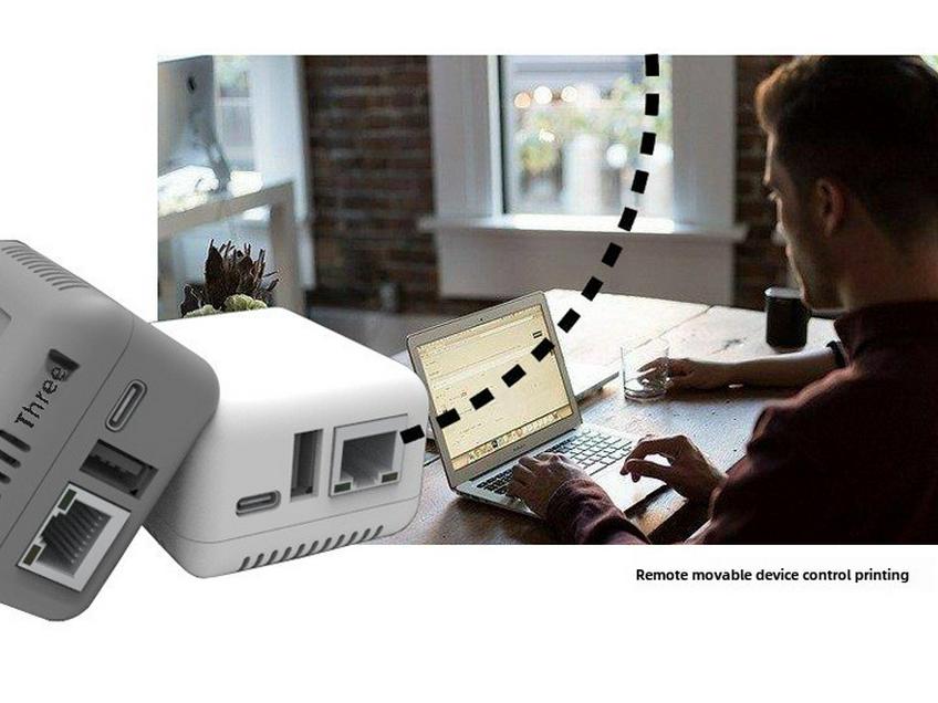 NP330 LAN USB Printer Sharing Device - Automatic Network Print Server for A4 Printers, Supports Multi-User Sharing