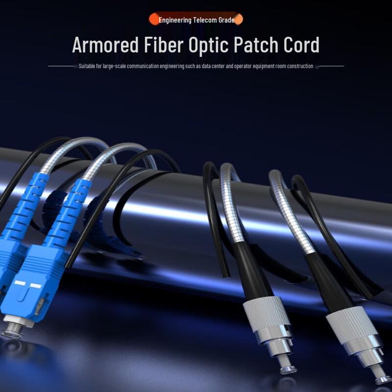 Qi Shao Telecom-Grade Armored FC-SC Fiber Patch Cable