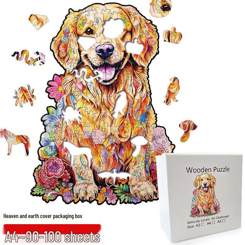 Irregular Animal Dog Penguin Wooden Puzzle in Stock