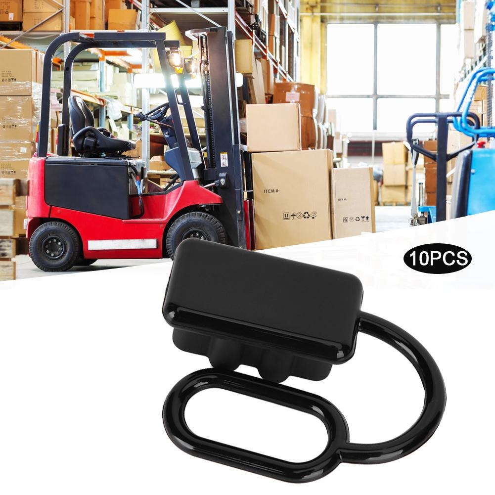 

10Pcs Dust Cap Plastic Connector Black Small Protection Cover for 120A Forklift