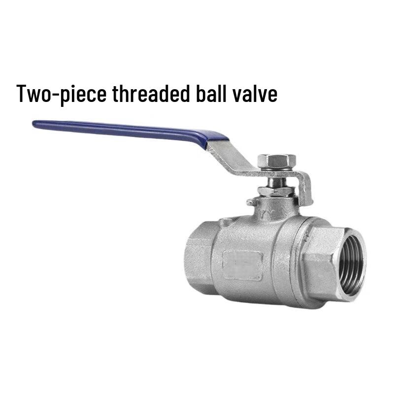 Yunpo 304 Stainless Steel Two-Piece Female Thread Ball Valve