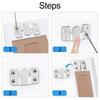 1 Wall Load-capacity Mounting Bracket Picture Pair Easy to Install Black