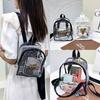 PVC Transparent Backpack Korean Style Shopping Bags Casual Fashion Jelly Bag  Lady