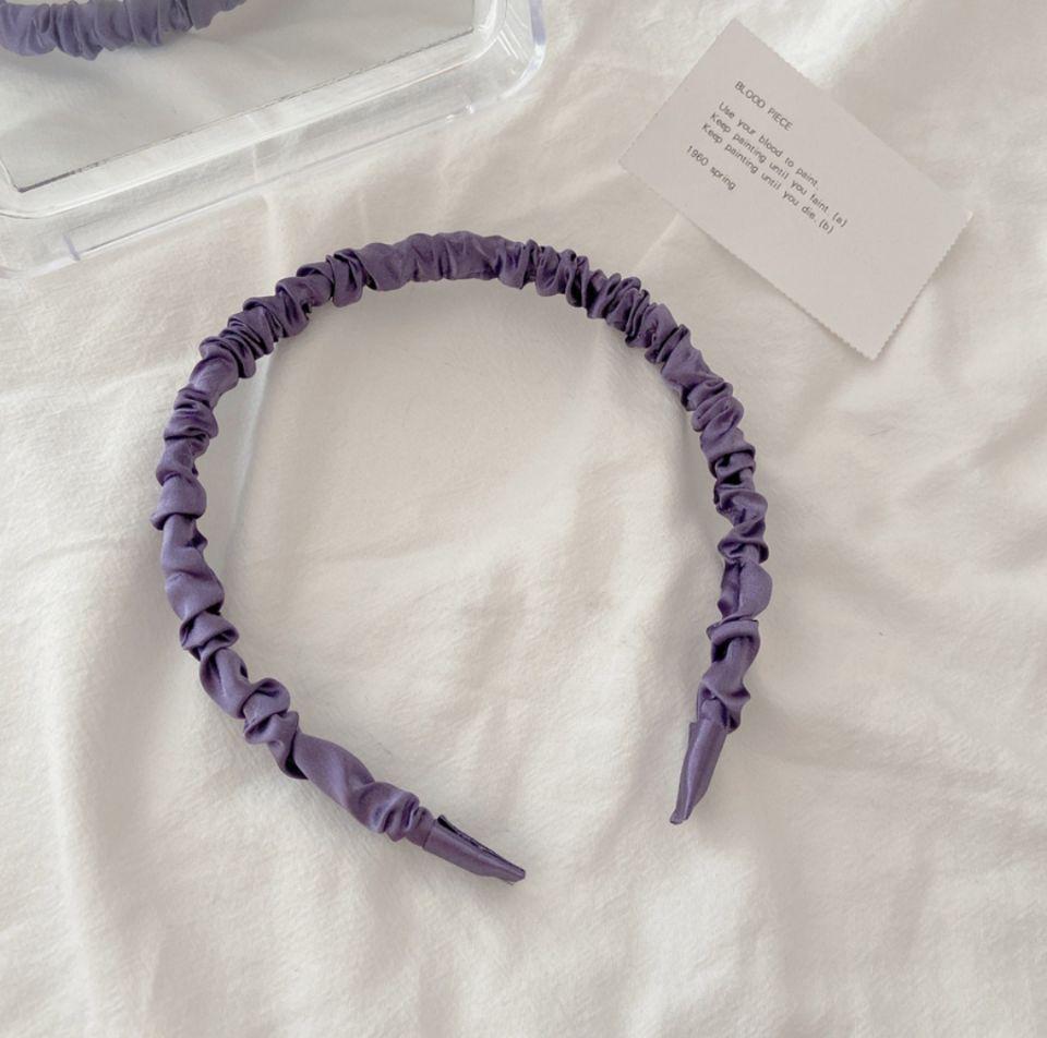 

Комплект из атласной плиссированной повязки на голову First Love и заколки для волос Sweet Purple Grape фиолетовый