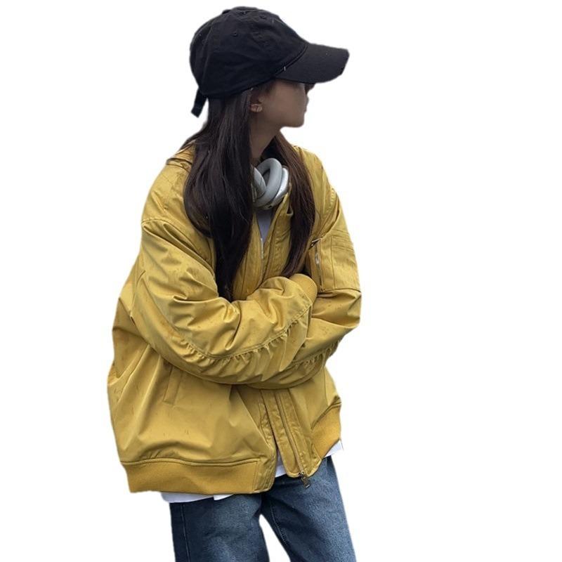 Cotton-padded Men's and Women's Couples' Padded Flight Jacket, New Winter Loose Baseball Jersey Collar Jacket