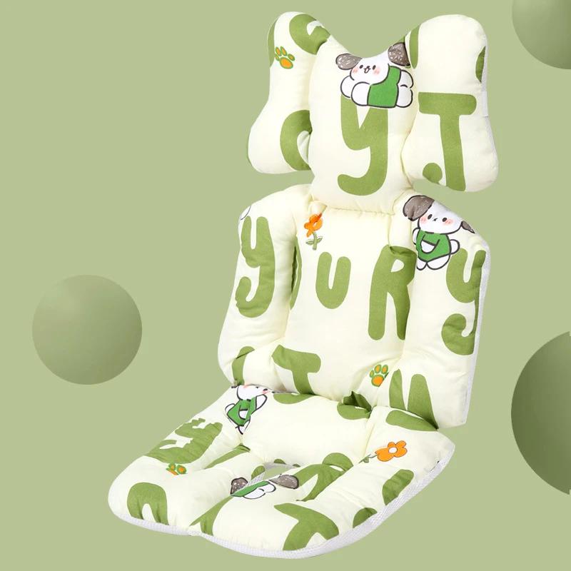 

Baby Stroller Seat Cushion - Thick Cotton Pad for Cart & Baby Dining Chair Autumn Winter Warm Cotton Korean Version Design