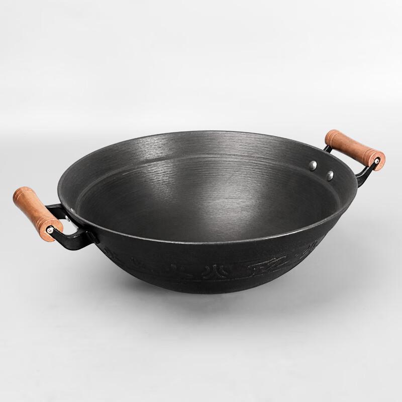 Hakka-Flavor Traditional Double-Ear Cast Iron Wok