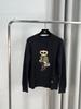 Women's Trendy Raf Simons Bear Embroidery Knit Sweater - Autumn/Winter Fashion