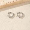 MODIAN D Moissanite Ear Buckle 925 Sliver Sparkling Lab Diamond Water Drop Hoop Earrings For Women Fine Jewelry