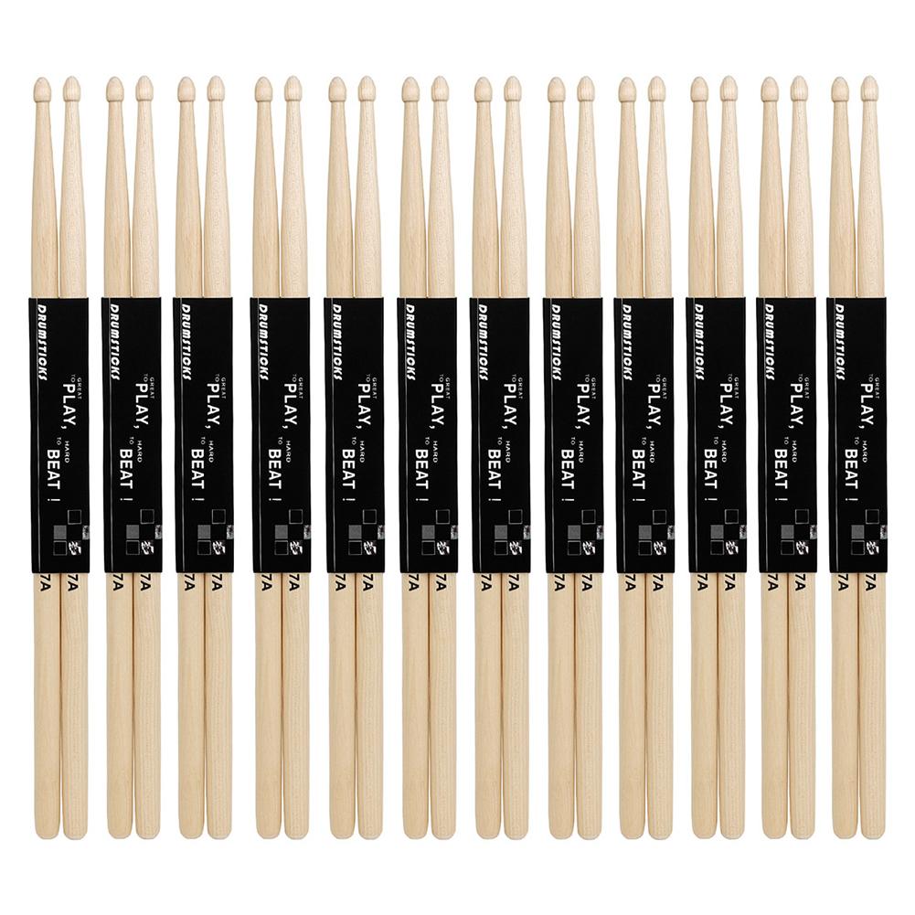 12 Pairs 7A/5A Drumsticks Professional Drum Sticks Set Maple Wood Comfortable Grip Percussion Instruments Accessories