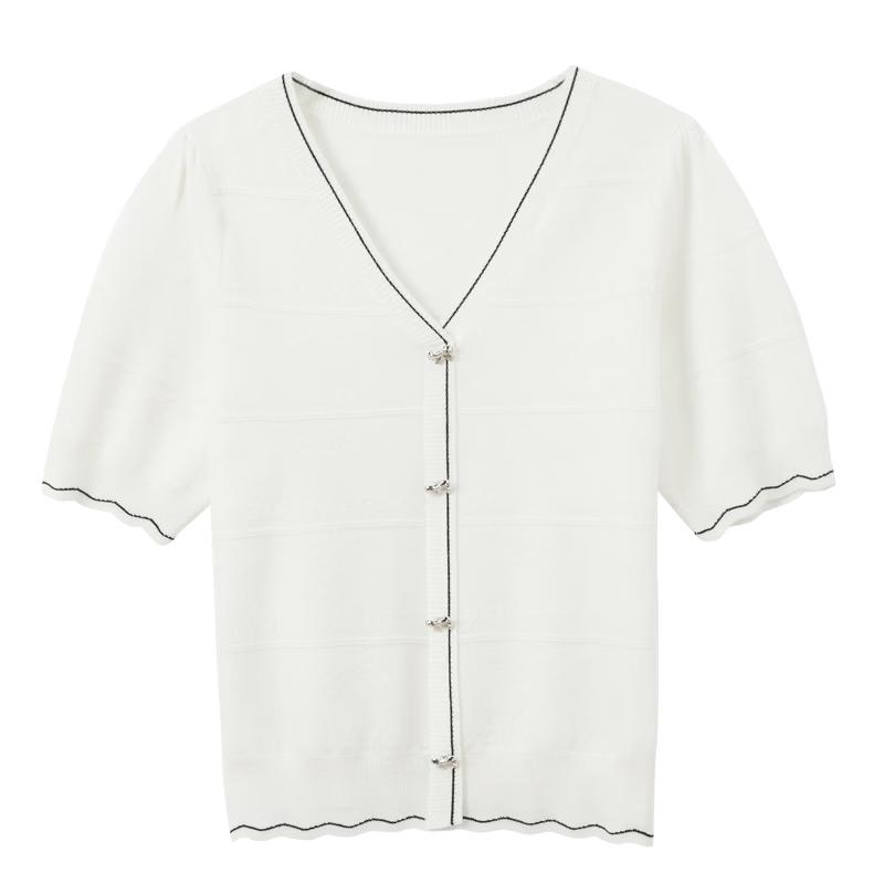 

Women s V-Neck Puff Sleeve Knit Top XL 170/92A