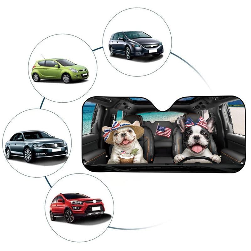 Creative Animal Car Sunshade - Cute Dog Sticker Package