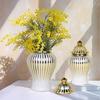 Keramik Vorrats-Ingwerglas mit Deckel Porzellan Blumenvase für Wohnzimmer und Hochzeitsfeiern Dekoration