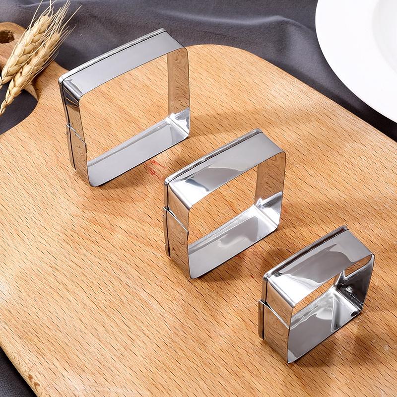 3Pcs Metal Cookie Cutter Geometric Forms for Cookies Set Easy Press Pastry Fondant Biscuit Baking Mold baking accessories baking
