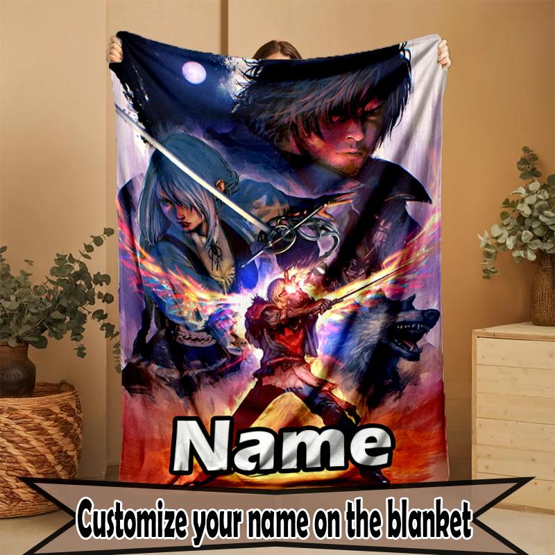 Custom Name Personalized Final Fantasy Print Blanket, Home Decor, Bedroom, Sofa, Camping, Couch, Gifts for Birthday ChristmasEnthusiasts