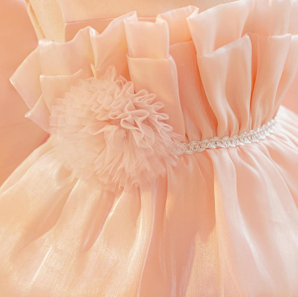Girls' Princess Puffy Gauze Layered Cake Dress - Flower Girl/Birthday Party Outfit