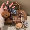 Practical Bag Pendant Cartoon Bear Dog Keychain Plush for Keys and Bags Soft and Practical Designs Bag Charm