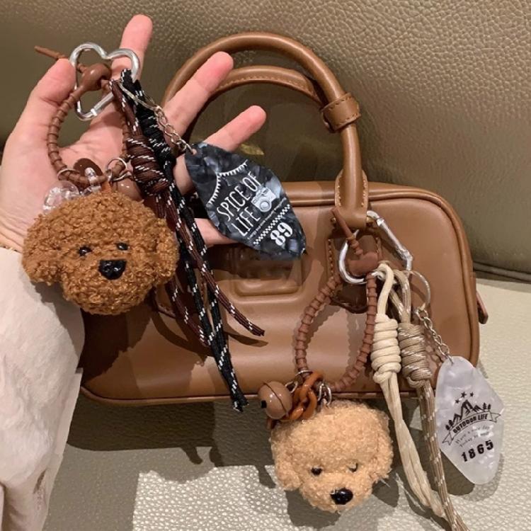 Practical Bag Pendant Cartoon Bear Dog Keychain Plush for Keys and Bags Soft and Practical Designs Bag Charm