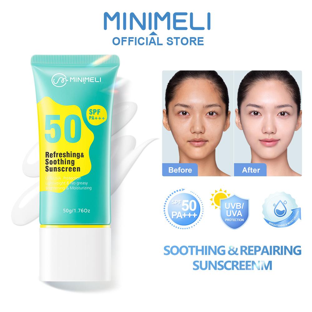 

MINIMELI Sunscreen SPF 50PA +++ Осветляющий и легкий солнцезащитный крем для защиты лица и кожи