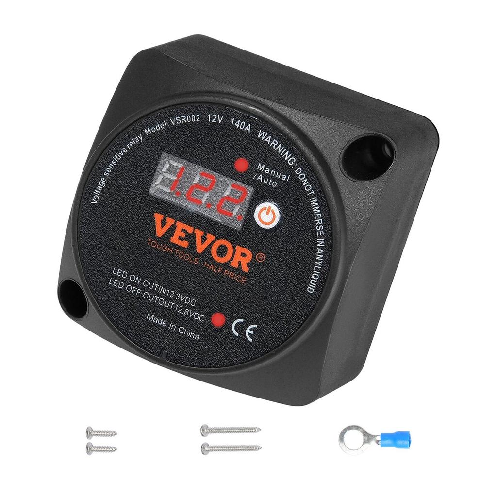 Split Charge Relay Voltage Sense Relay 12V 140A Dual Battery Isolator