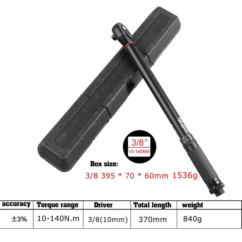 45Tooth High-precision Torque Wrench 1/2'' 3/8'' 1/4'' 3-230NM Preset Bicycle Torques Keys Automotive Two-way Ratchet Hand Tools