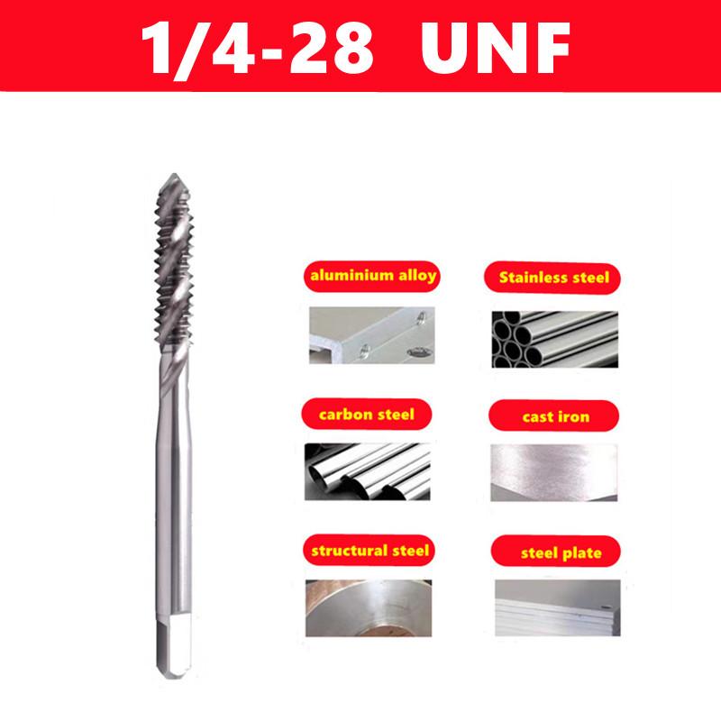 1pcs W6542 HSS American Spiral Groove Machine Tap UNC/UNF, Used for Stainless Steel Internal Thread Tapping and Drilling Tools