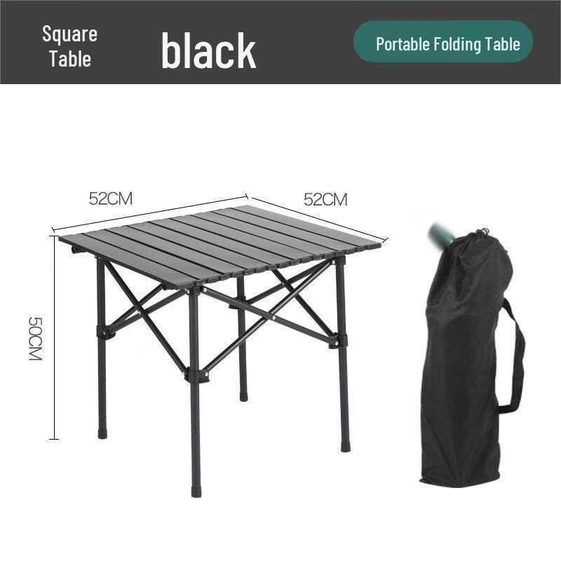 OEING Outdoor Portable Roll-up Square Table