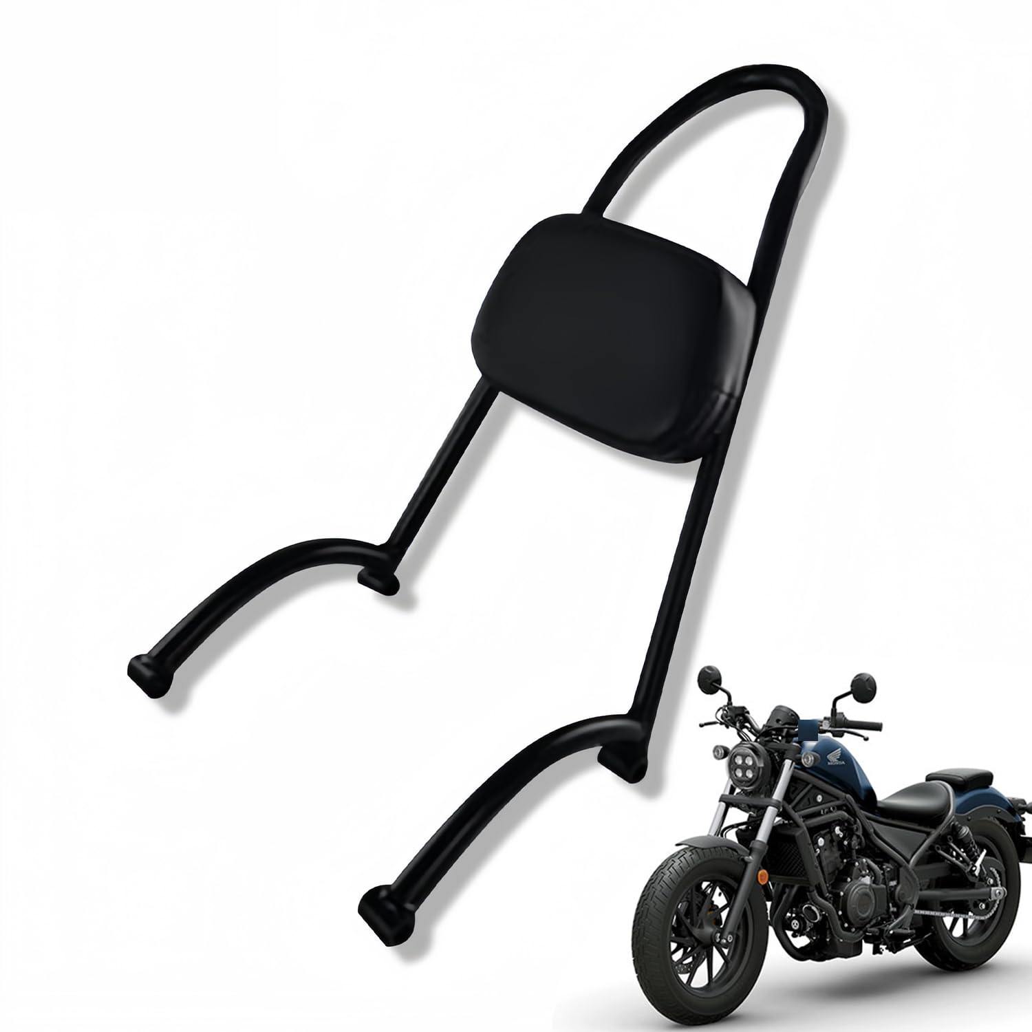 

PGMTOING Спинка мотоцикла Сисси-бар Тандем-бар Ручка для пассажира мотоцикла Поручень Рама заднего сиденья Rebel 500 Rebel 300 Комплект ручек для пассажира