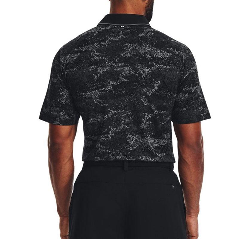 Under Armour Iso Chill Polo Shirts Men's Black Polo Collar Moderate Straight Fit Unisex 1377365-001