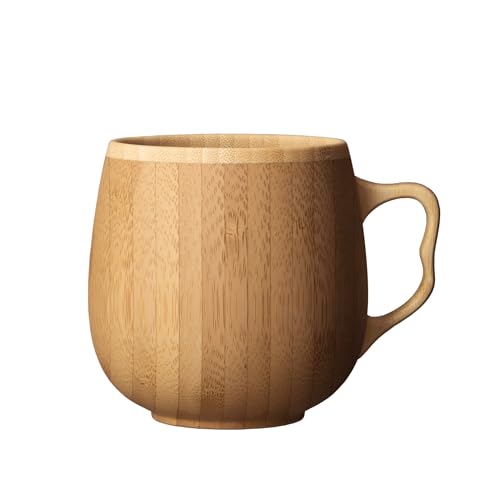 RIVERET Cafe au Lait Mug, 350ml, Bamboo, Dishwasher Safe, Brown, RV-205B