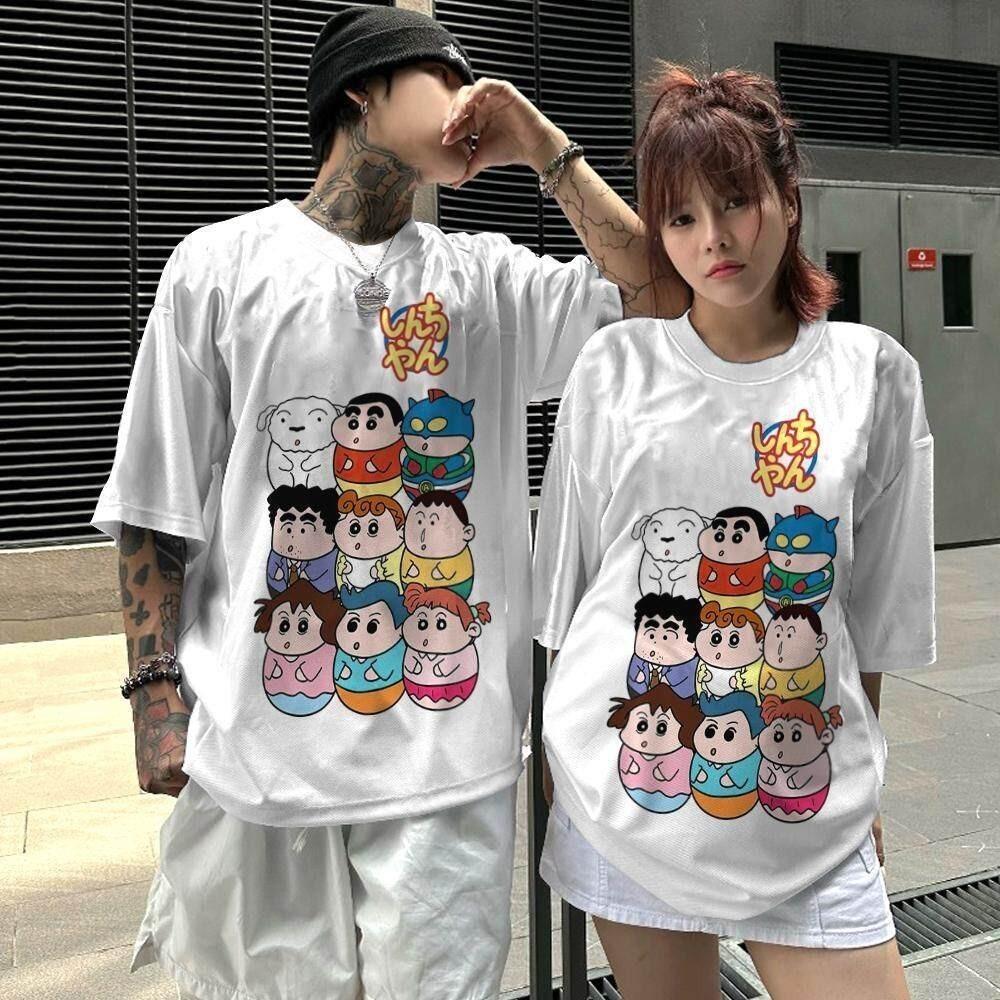Labubu   Women's T-shirt Cartoon Labubu Jersey Oversized Tops Couple Korean Trendy Tops Tees
