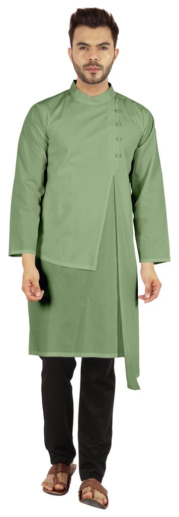 Atasi Indian Designer Kurta For Mens Party Wear Solid Color Ethnic Long
