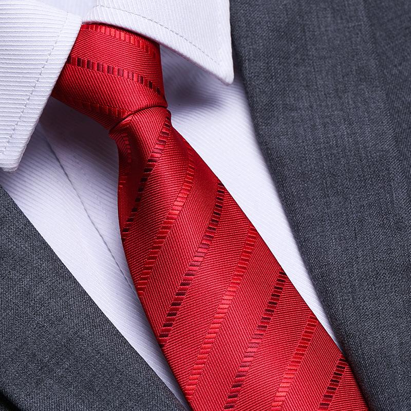 Married Men'S Red Zipper No-Tie Formal Tie Business Black Professional Groom Korean Version One-Pull Tie