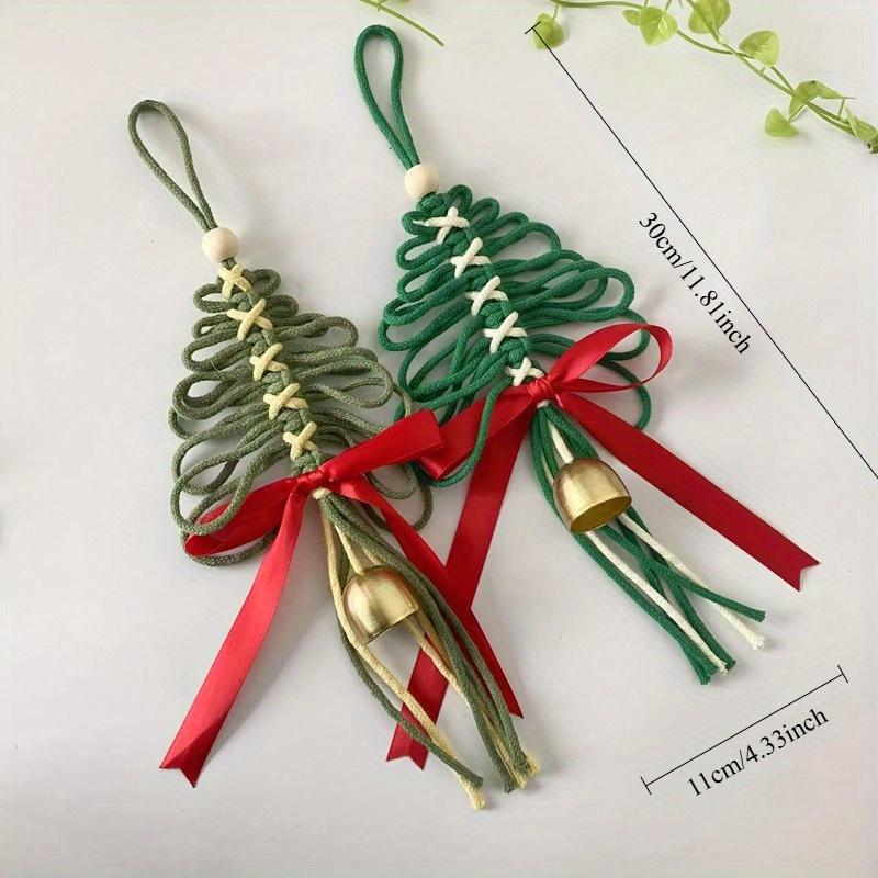1Pc Handmade Woven Christmas Tree Ornaments Hanging Ornaments for Christmas Wedding Home Decoration Party Gifts Gifts for Friends